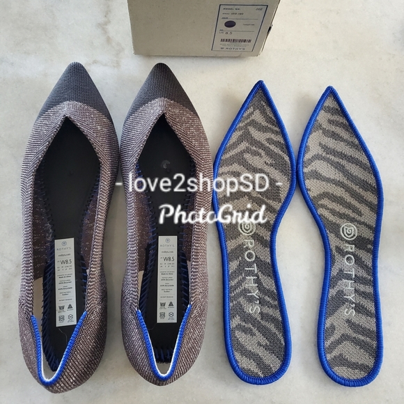 Rothy's Twilight Metallic Captoe Size 8.5 BNIB - Picture 2 of 7